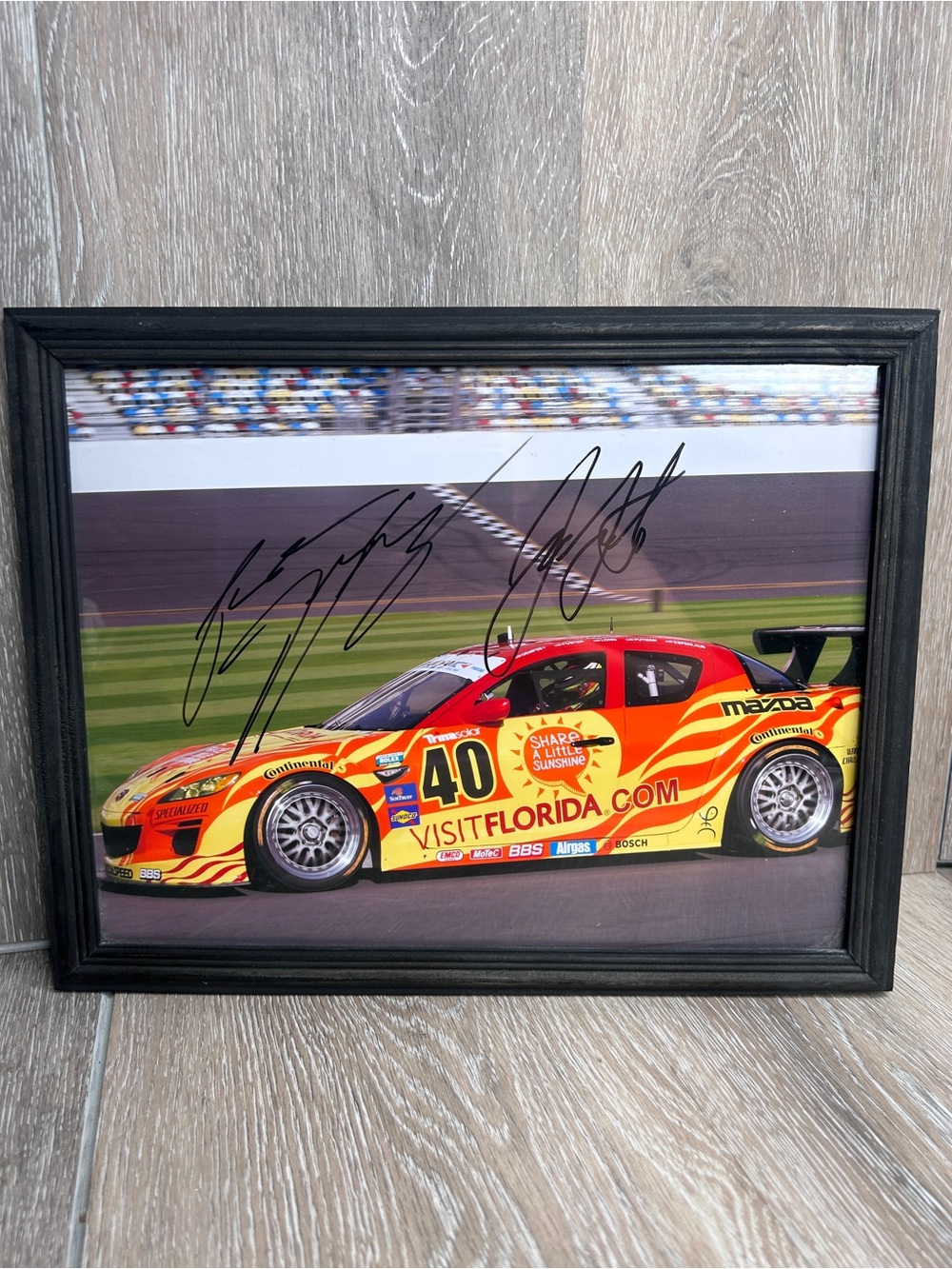 Patrick Dempsey Signed Racing Photo Framed | Mazda #40 | McDreamy Grey’s Anatomy